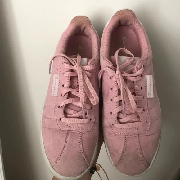 Pink Suede Champion Shoes - Picture 2 of 4